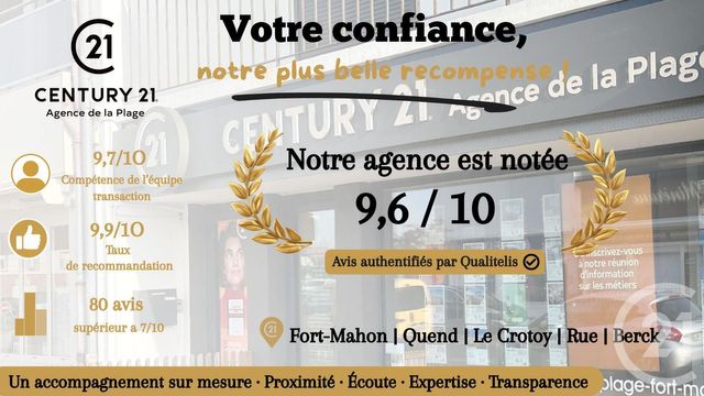 Appartement F2 à vendre - 2 pièces - 37.0 m2 - FORT MAHON PLAGE - 80 - PICARDIE - Century 21 Agence De La Plage